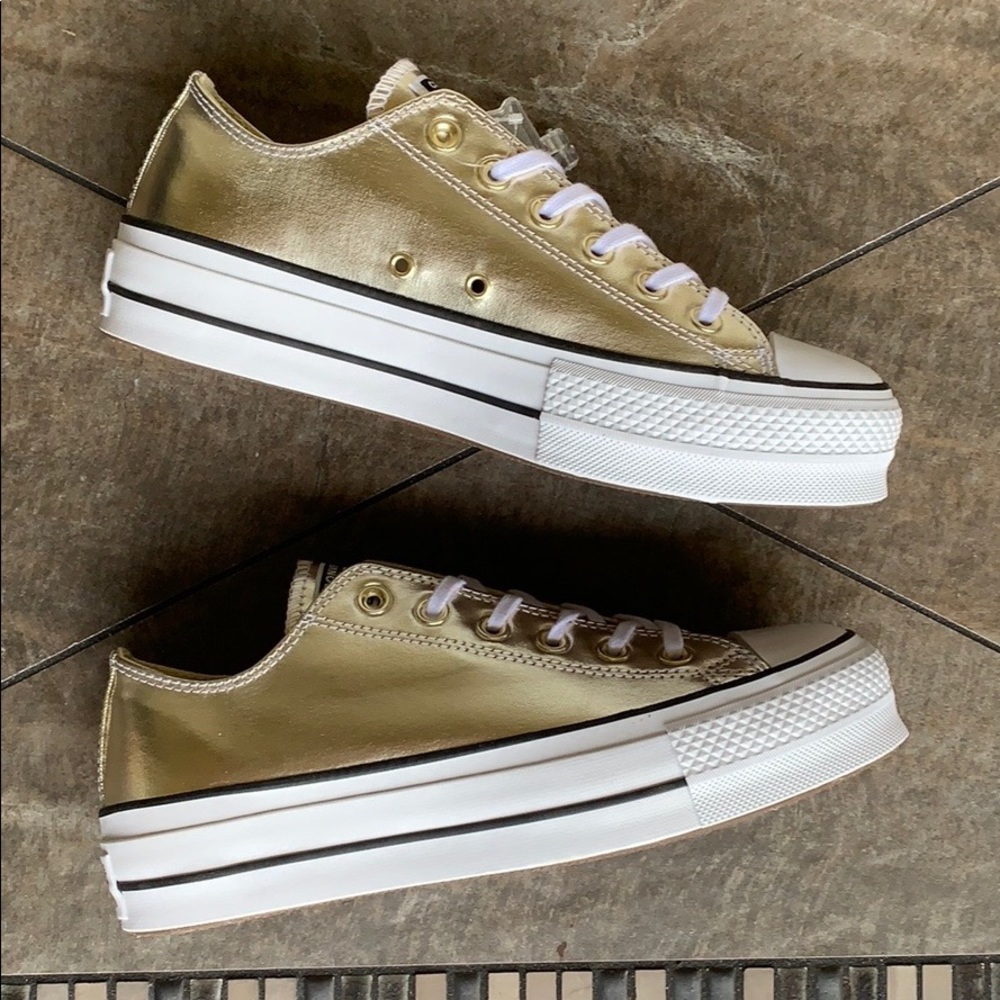 CONVERSE CTAS LIFT OX PLATFORM GOLD/BLACK/WHITE WM - Picture 5 of 16